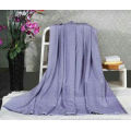 Personalised Light Purple Plain Silk Throw Blanket , Baby Custom Fleece Blankets